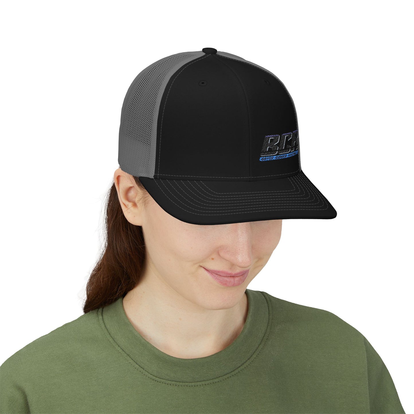 BCR -Bryce Comer Racing--Stylish Embroidered Snapback Trucker Cap, Trendy Hat for Outdoor Activities, Perfect Gift for Men & Women, Adjustable Cap, Summer Style