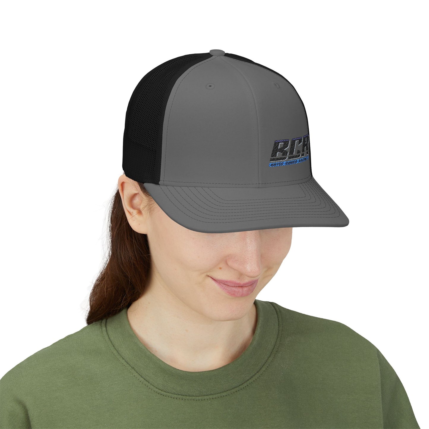 BCR -Bryce Comer Racing--Stylish Embroidered Snapback Trucker Cap, Trendy Hat for Outdoor Activities, Perfect Gift for Men & Women, Adjustable Cap, Summer Style