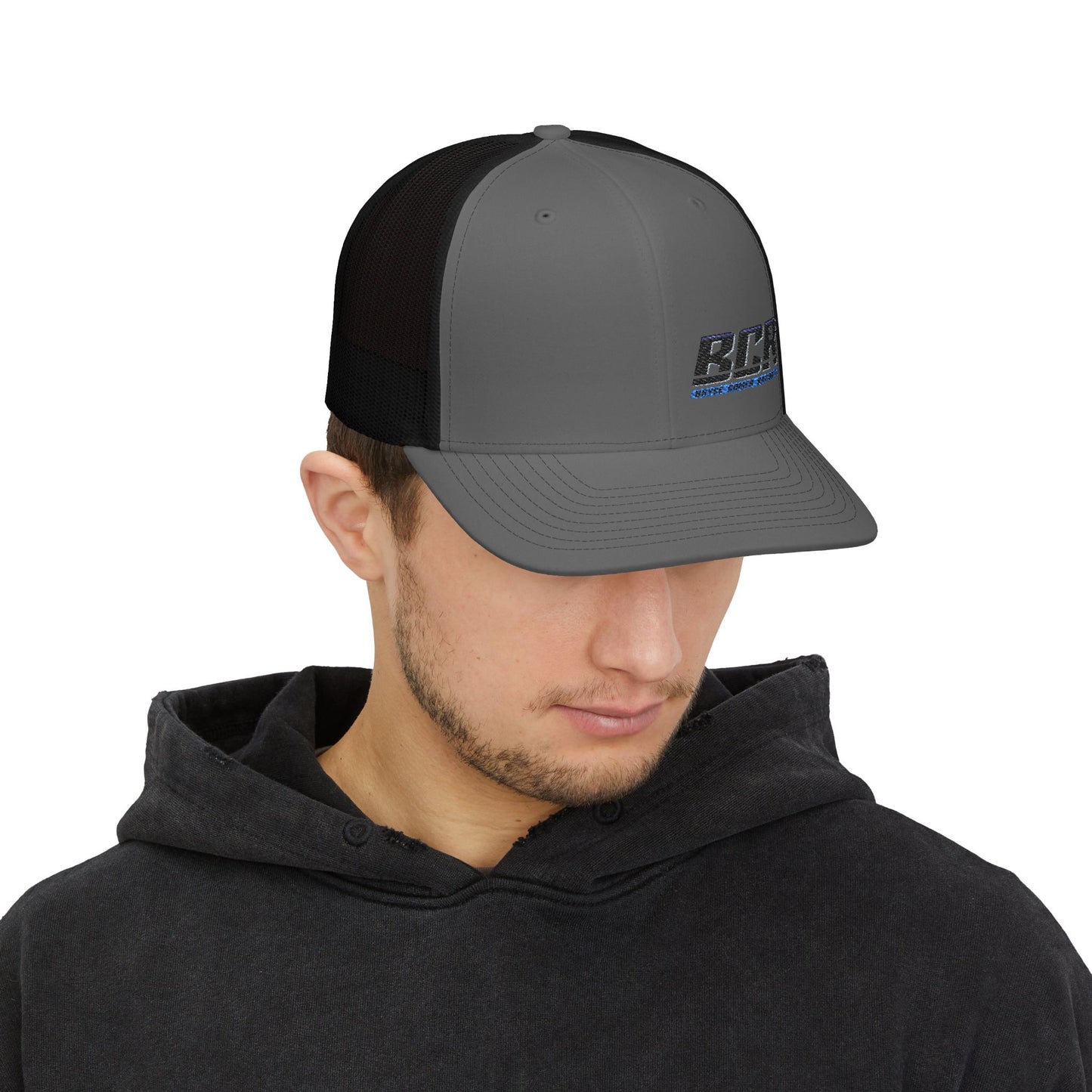 BCR -Bryce Comer Racing--Stylish Embroidered Snapback Trucker Cap, Trendy Hat for Outdoor Activities, Perfect Gift for Men & Women, Adjustable Cap, Summer Style