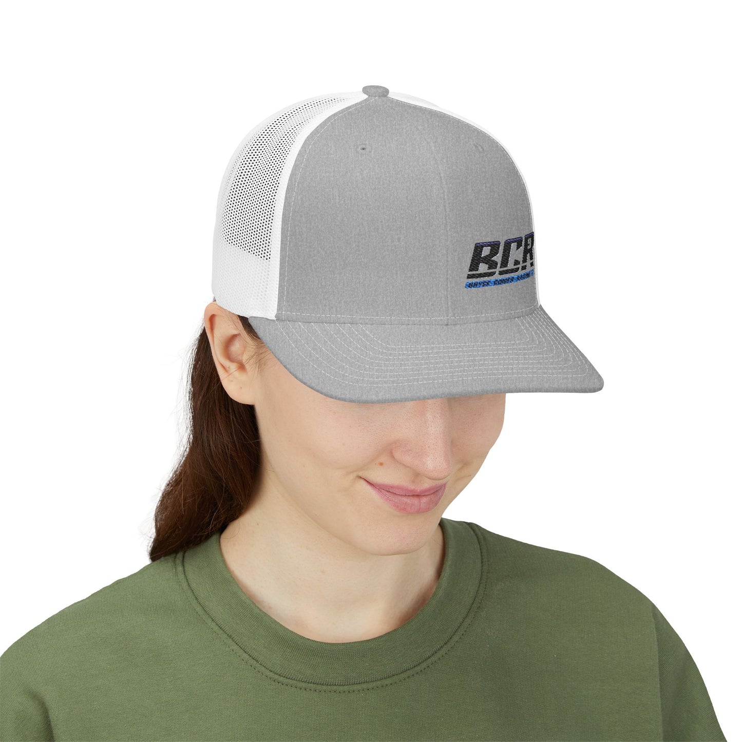 BCR -Bryce Comer Racing--Stylish Embroidered Snapback Trucker Cap, Trendy Hat for Outdoor Activities, Perfect Gift for Men & Women, Adjustable Cap, Summer Style