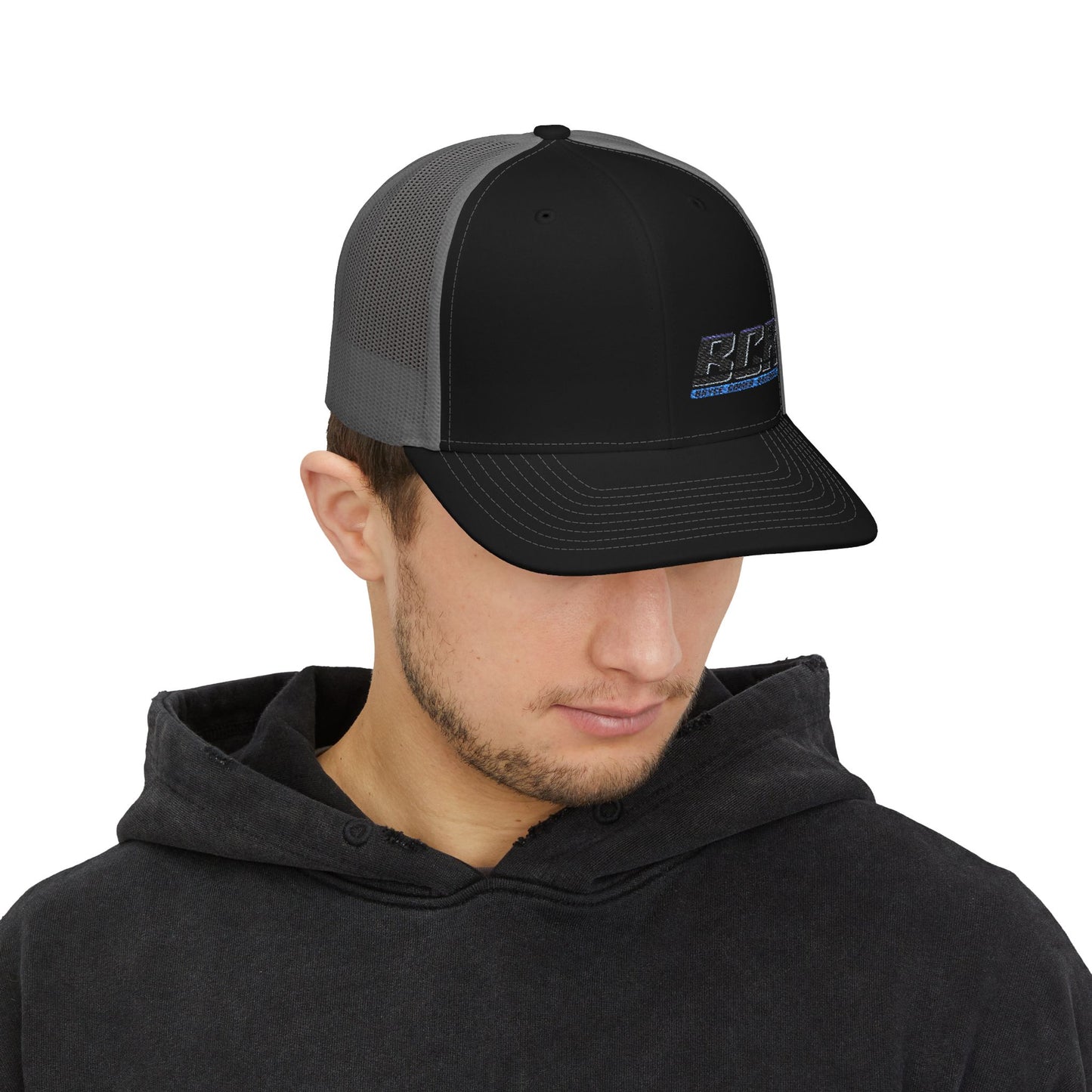 BCR -Bryce Comer Racing--Stylish Embroidered Snapback Trucker Cap, Trendy Hat for Outdoor Activities, Perfect Gift for Men & Women, Adjustable Cap, Summer Style