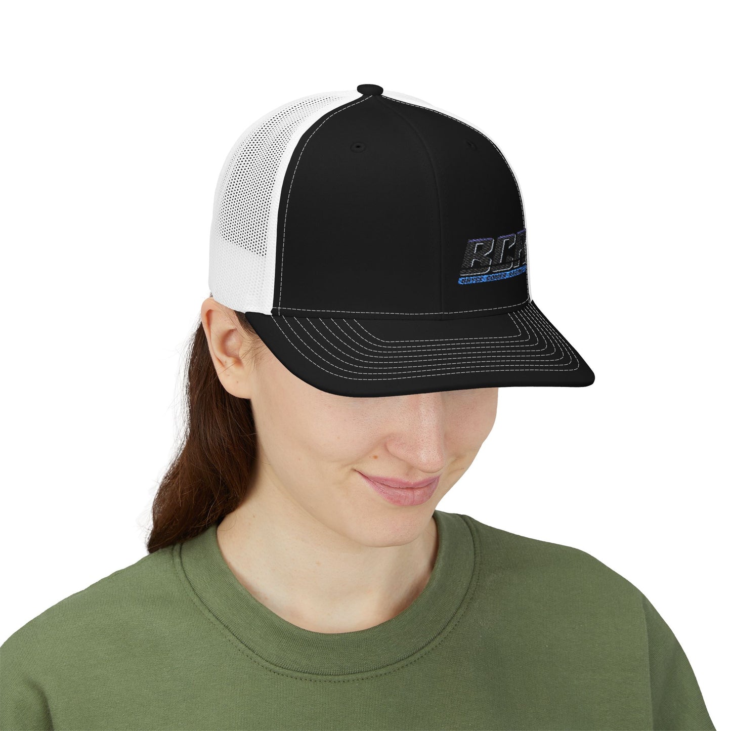 BCR -Bryce Comer Racing--Stylish Embroidered Snapback Trucker Cap, Trendy Hat for Outdoor Activities, Perfect Gift for Men & Women, Adjustable Cap, Summer Style